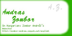 andras zombor business card